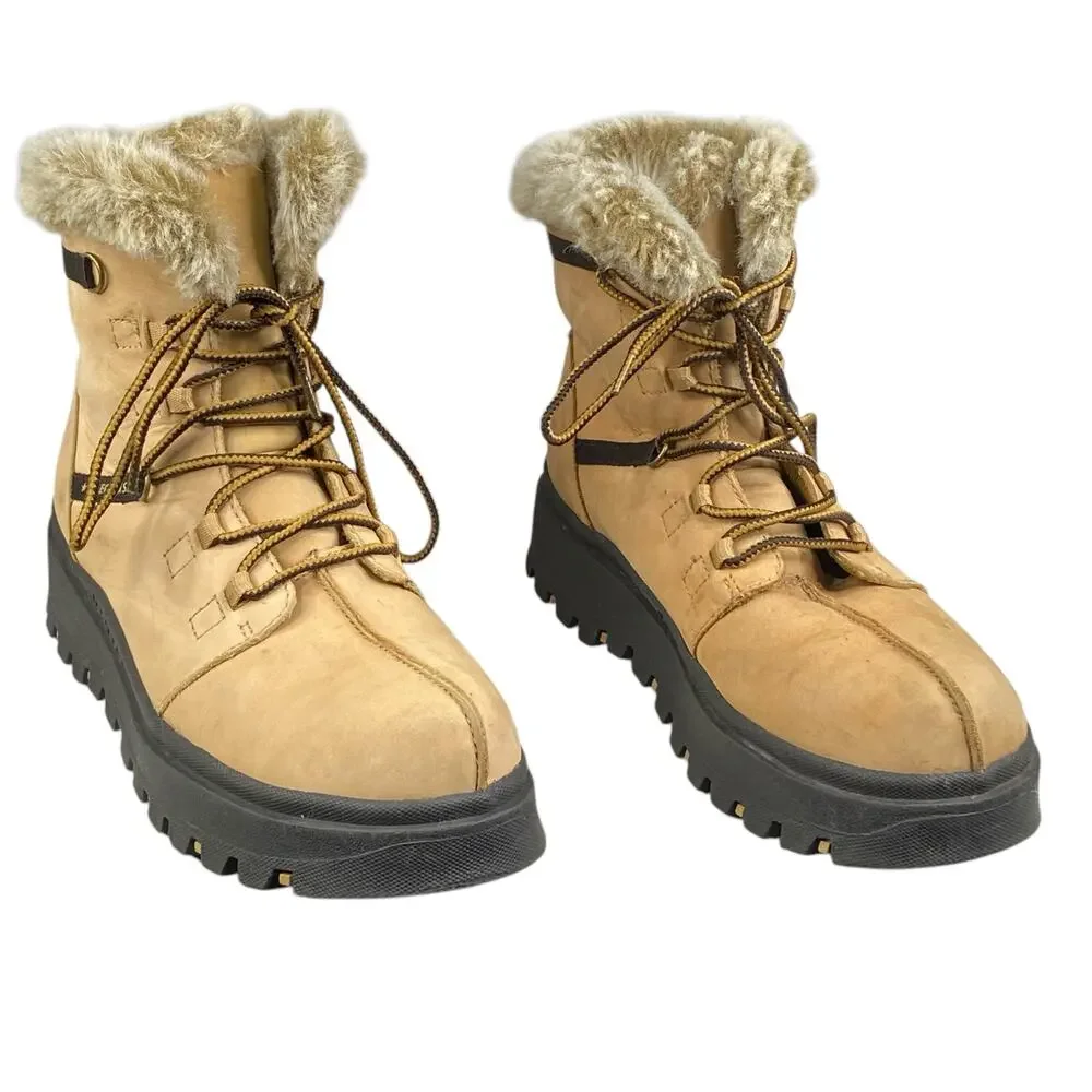 Vintage Y2K Skechers Women’s Jammers Tan Suede Winter Boot Size US 9